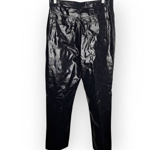 Abercrombie and Fitch Women's 90s Straight The Ultra High Rise Vegan Leather siz - Picture 3 of 7